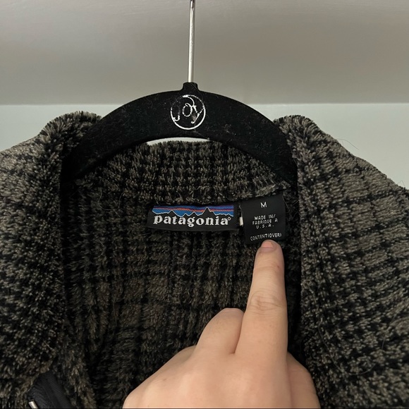 Patagonia Vintage Full Zip Plaid Print Fleece Sweater - Picture 4 of 6